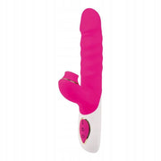 Melody Woo - Clit Kisser - Luchtdruk en Stotende Vibrator - Roze-laced-up.nl