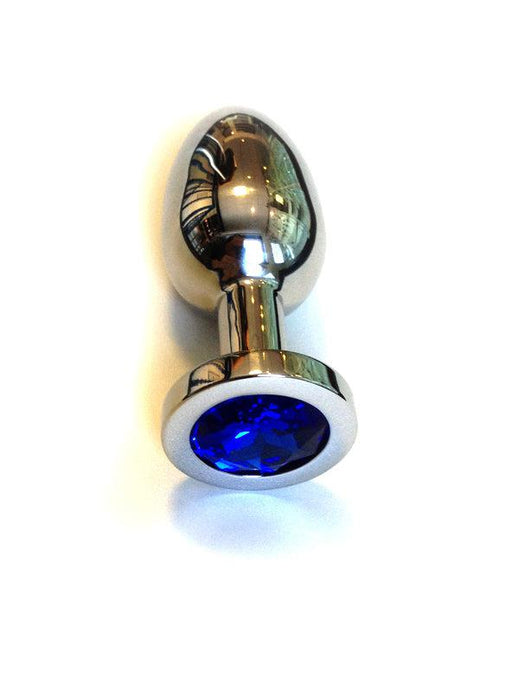 Kiotos - Metalen Buttplug Met Blauw Kristal-Laced-up.nl