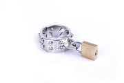 Kiotos Steel - Metalen Cockring Met Spikes Binnenkant En Hangslotje-Laced-up.nl