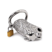 Metalen Kuisheidskooi Met leeuwekop Lion Inclusief slotje-Laced-up.nl