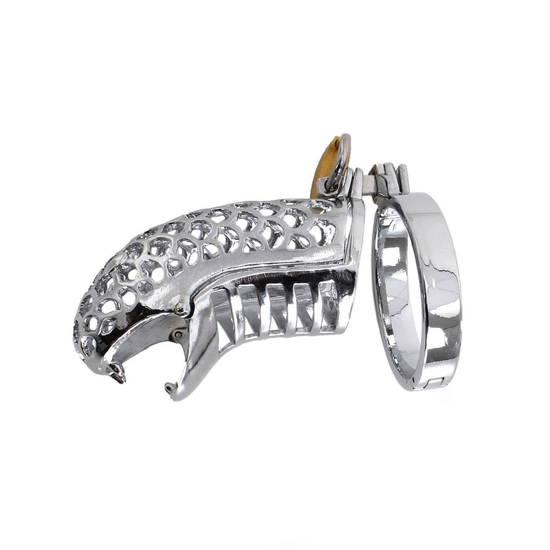 Metalen Kuisheidskooi Met slangekop Snake Inclusief slotje-Laced-up.nl