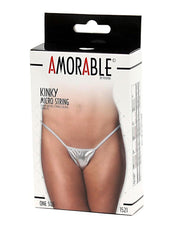 Amorable - Micro String Kunstleer - Zilver-Laced-up.nl