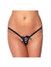 Amorable - Minimale G-string Met Vetersluiting - Zwart-Erotiekvoordeel.nl