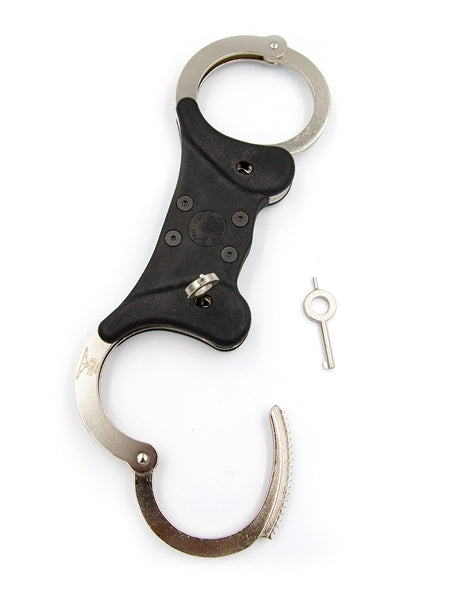 Mister B Cuffs Double Lock Rigid Steel Politiehandboeien-Laced-up.nl