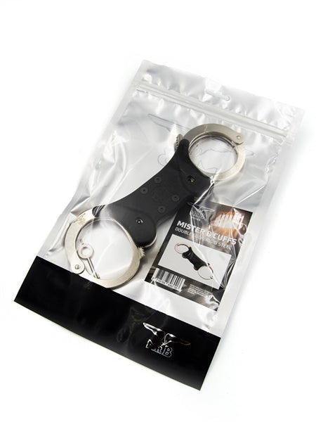 Mister B Cuffs - Double Lock Rigid Steel Polizeihandschellen - Laced-up.nl