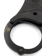 Mister B Cuffs - Double Lock Rigid Steel - Polizeihandfesseln - Schwarz - Laced-up.nl