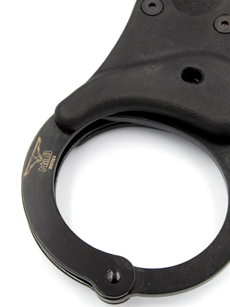 Mister B Cuffs - Double Lock Rigid Steel - Polizeihandfesseln - Schwarz - Laced-up.nl