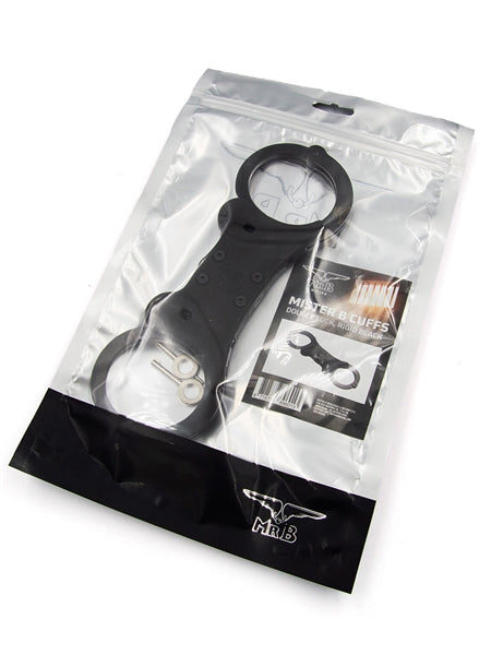 Mister B Cuffs - Double Lock Rigid Steel - Polizeihandschellen - Schwarz-Laced-up.nl