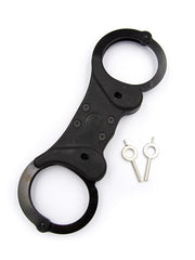 Mister B Cuffs - Double Lock Rigid Steel - Polizeihandschellen - Schwarz - Laced-up.nl