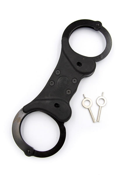 Mister B Cuffs - Double Lock Rigid Steel - Polizeihandschellen - Schwarz - Laced-up.nl