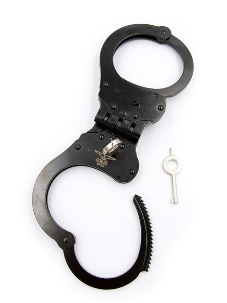 Mister B Cuffs - Gelenk-Polizeihandfesseln - Schwarz-Laced-up.nl