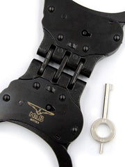Mister B Cuffs - Gelenk-Polizeihandfesseln - Schwarz-Laced-up.nl