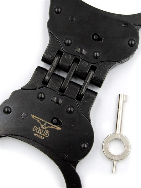 Mister B Cuffs - Gelenk-Polizeihandfesseln - Schwarz-Laced-up.nl