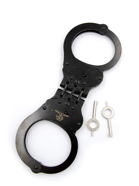 Mister B Cuffs - Gelenk-Polizeihandfesseln - Schwarz-Laced-up.nl