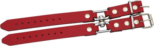 Mister B - Leather Hinged Cuff Polsboei – Rood Leer met Scharnier-Erotiekvoordeel.nl