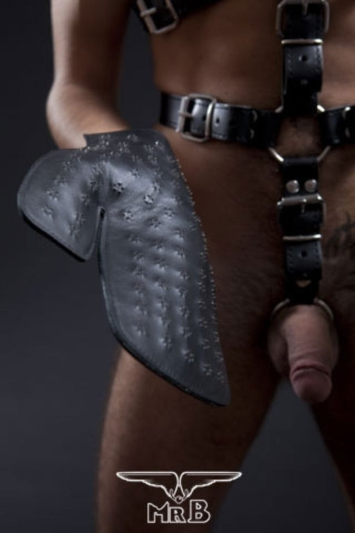 Mister B - Leren Pin Prik Handschoen – Links of Rechts-Erotiekvoordeel.nl
