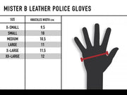 Mister B - Leder-Polizeihandschuhe - Schwarz - Laced-up.nl