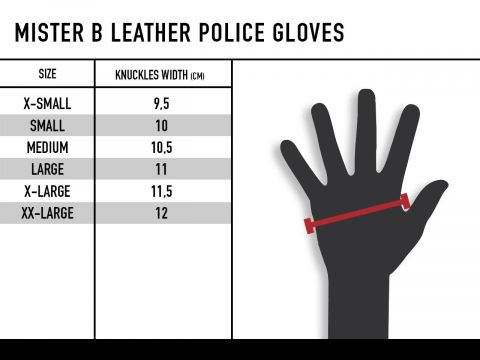 Mister B - Leder-Polizeihandschuhe - Schwarz - Laced-up.nl