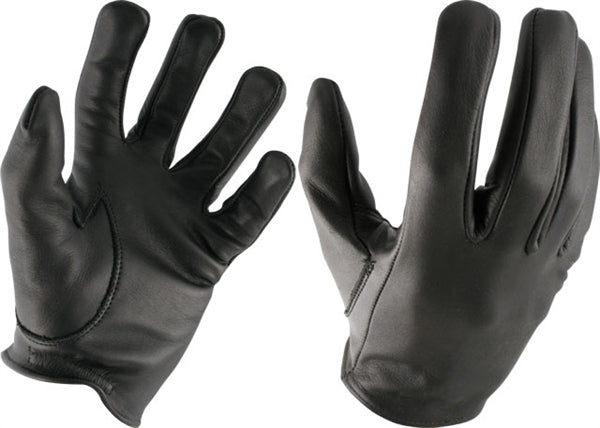 Mister B - Lederhandschuhe im Polizei-Stil - Schwarz - Laced-up.nl