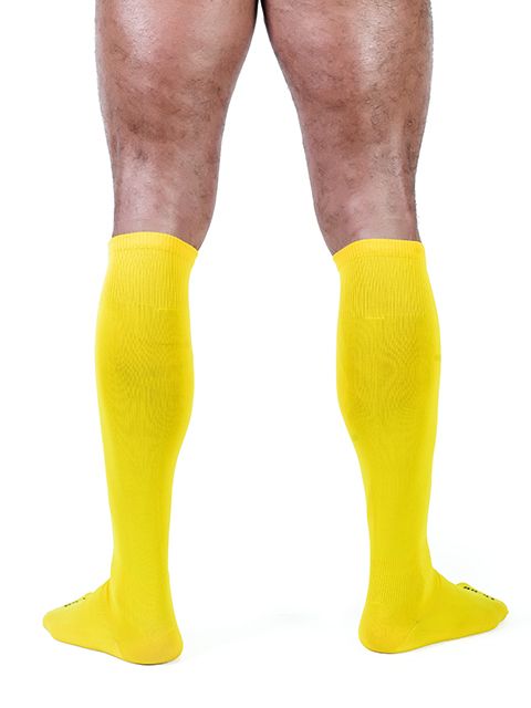 Mister B - Voetbalsokken - Geel - Maat 42-46-laced-up.nl