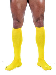Mister B - Voetbalsokken - Geel - Maat 42-46-laced-up.nl