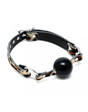 Rimba - Mondknevel Met Siliconen bal - Panter print-Laced-up.nl