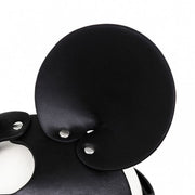Kiotos - Mouse - Fetisch-Maske mit Ohren - PU-Leder - Schwarz - Laced-up.nl