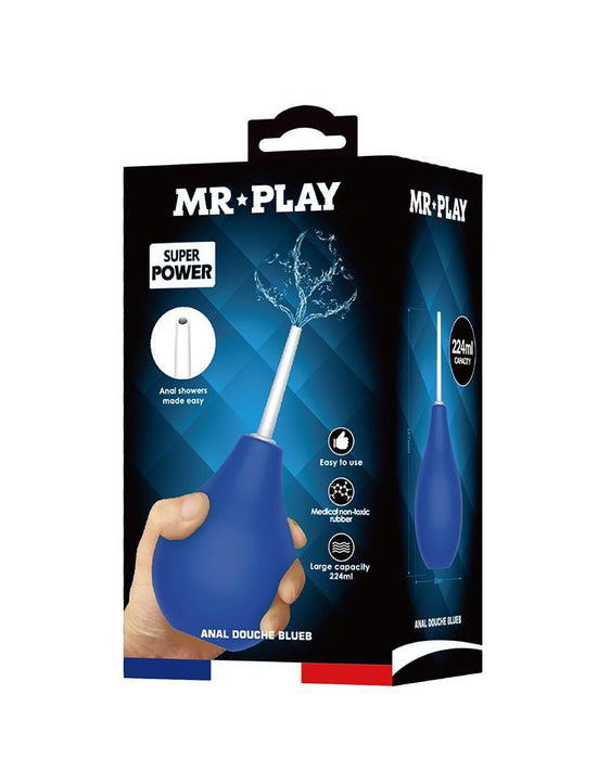 Mr. Play - Anaal Douche - Handzaam Model - Smalle Canule - Blauw-Laced-up.nl