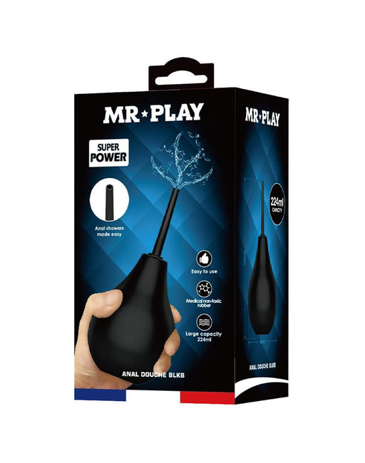 Mr. Play - Anaal Douche - Handzaam Model - Smalle Canule - Zwart-Laced-up.nl