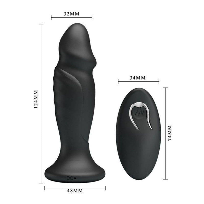 Mr. Play - Vibrerende oplaadbare anaal plug Met Afstandsbediening - P-Shape-Laced-up.nl