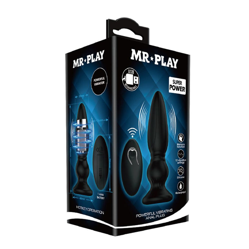 Mr. Play - Vibrerende Anaal plug Met Afstandsbediening - Buttplug Extra-Laced-up.nl