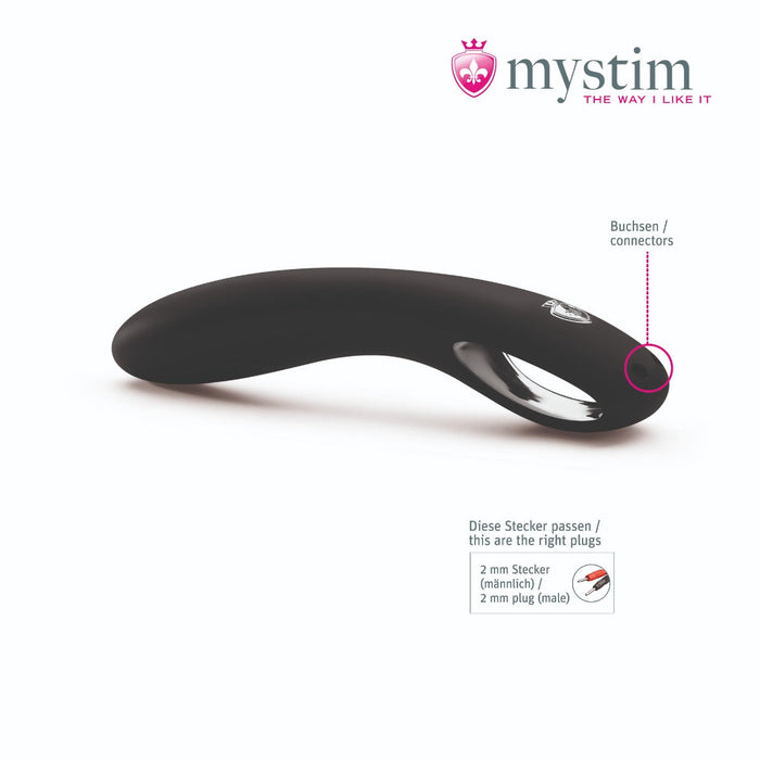 Mystim - Electrosex - Current Conrad - E-stim Dildo - Zwart-Laced-up.nl