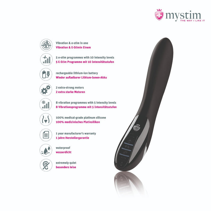 Mystim - Electrosex - Electric Eric - E-stim Vibrator - Zwart-Laced-up.nl