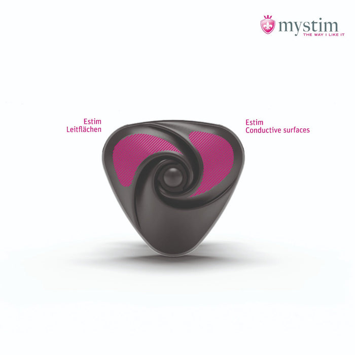 Mystim - Electrosex - Heart's Desire - E-stim Clitoris Opleg Vibrator - Zwart-Laced-up.nl