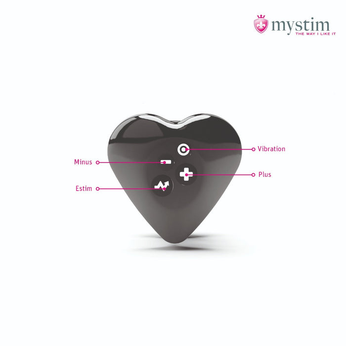 Mystim - Electrosex - Heart's Desire - E-stim Clitoris Opleg Vibrator - Zwart-Laced-up.nl
