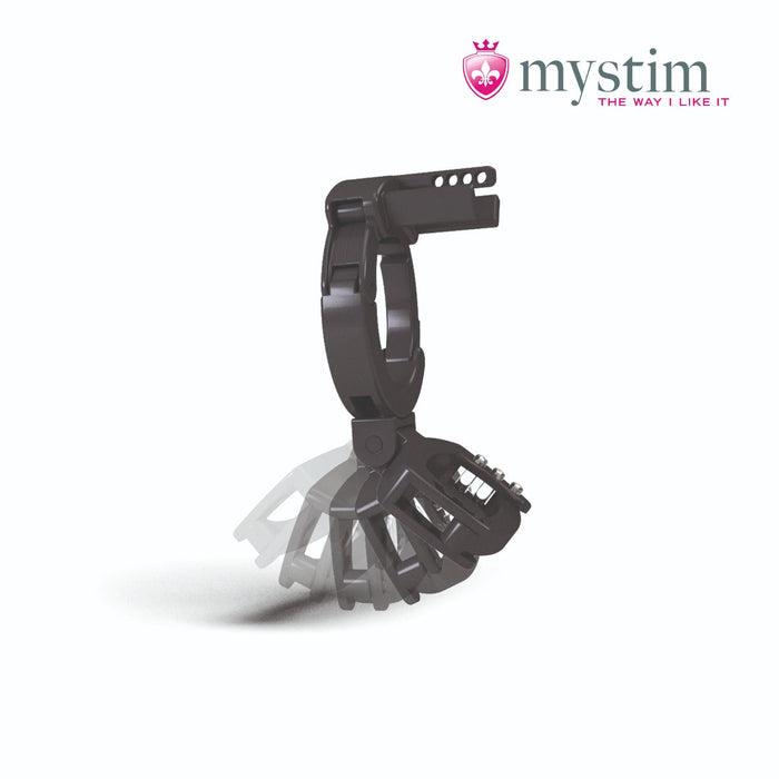 Mystim - Electrosex - Pubic Enemy No 3 Electro Cock Cage With Ball Squeezer-Laced-up.nl