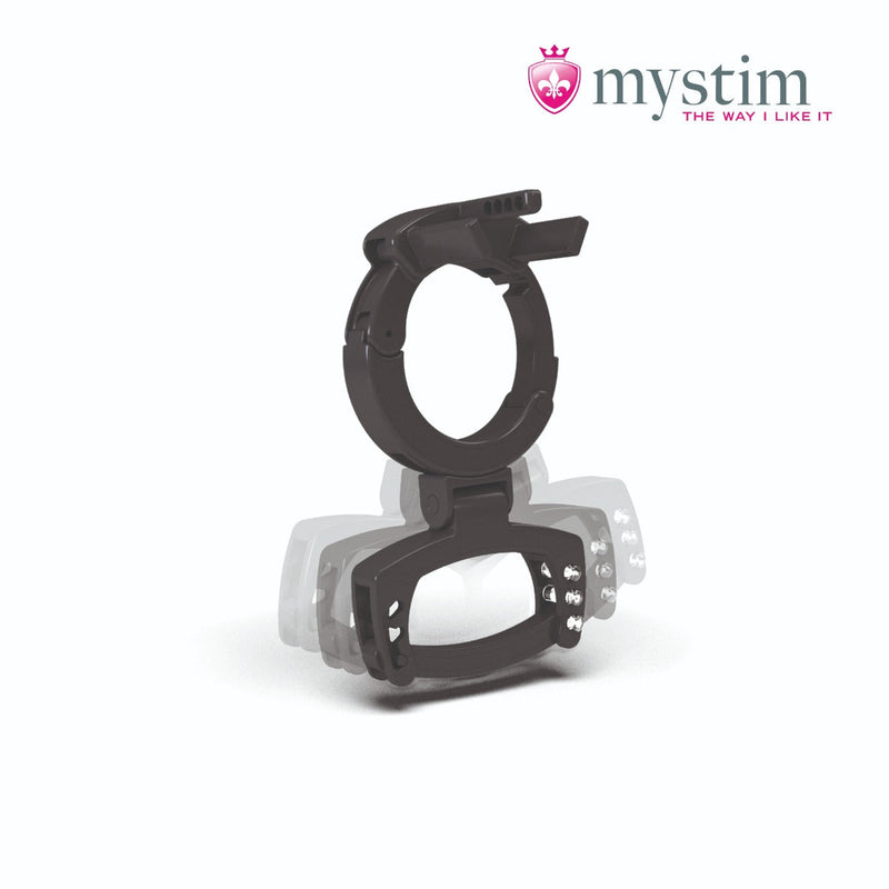 Mystim - Electrosex - Pubic Enemy No 3 Electro Cock Cage With Ball Squeezer-Laced-up.nl