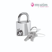 Mystim - Electrosex - Pubic Enemy No 3 Electro Cock Cage With Ball Squeezer-Laced-up.nl