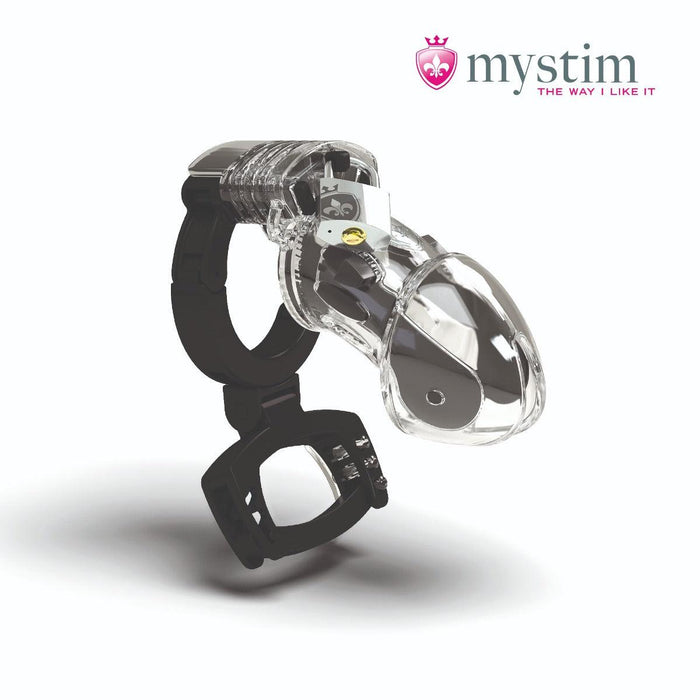 Mystim - Electrosex - Pubic Enemy No 3 Electro Cock Cage With Ball Squeezer-Laced-up.nl