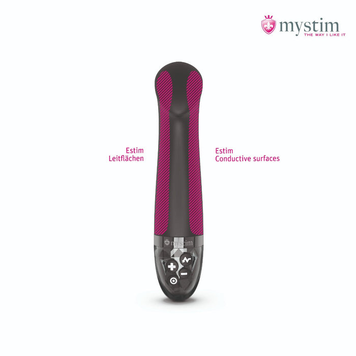 Mystim - Electrosex - Right On Ron - E-stim Vibrator - Black-Laced-up.nl