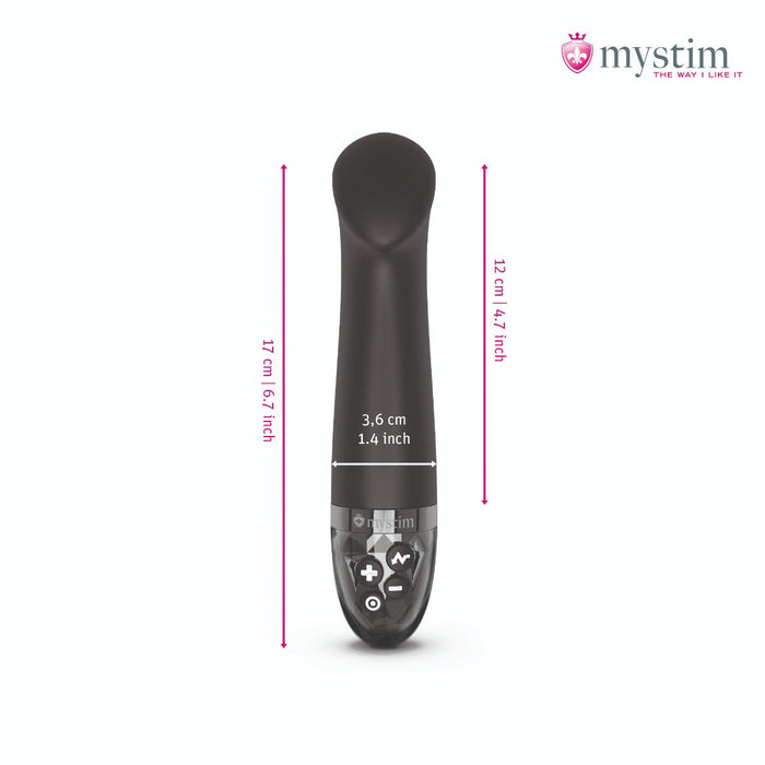 Mystim - Electrosex - Right On Ron - E-stim Vibrator - Black-Laced-up.nl