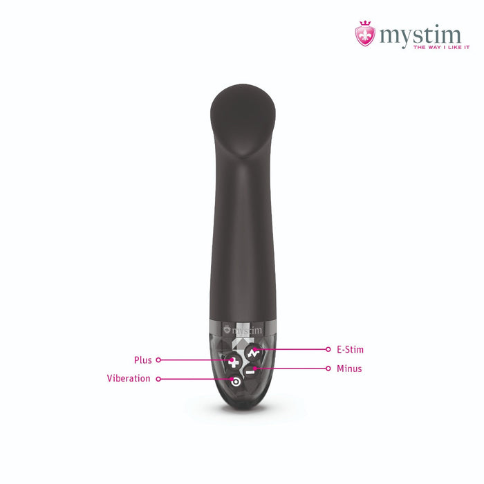 Mystim - Electrosex - Right On Ron - E-stim Vibrator - Black-Laced-up.nl