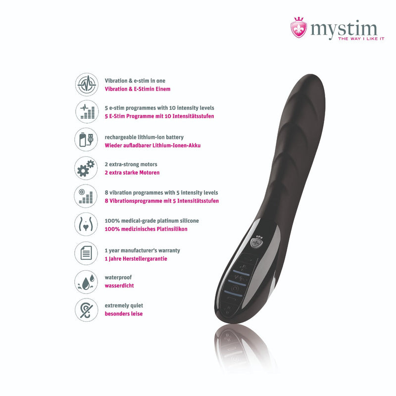 Mystim - Electrosex - Sizzling Simon - E-stim Vibrator - Black-Laced-up.nl
