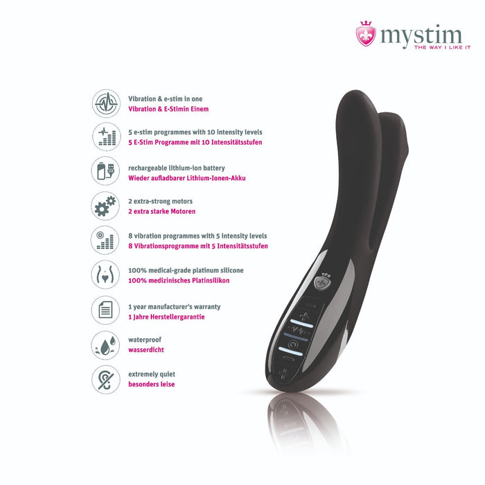Mystim - Electrosex - Tingling Aparte - E-stim Vibrator - Black-Laced-up.nl