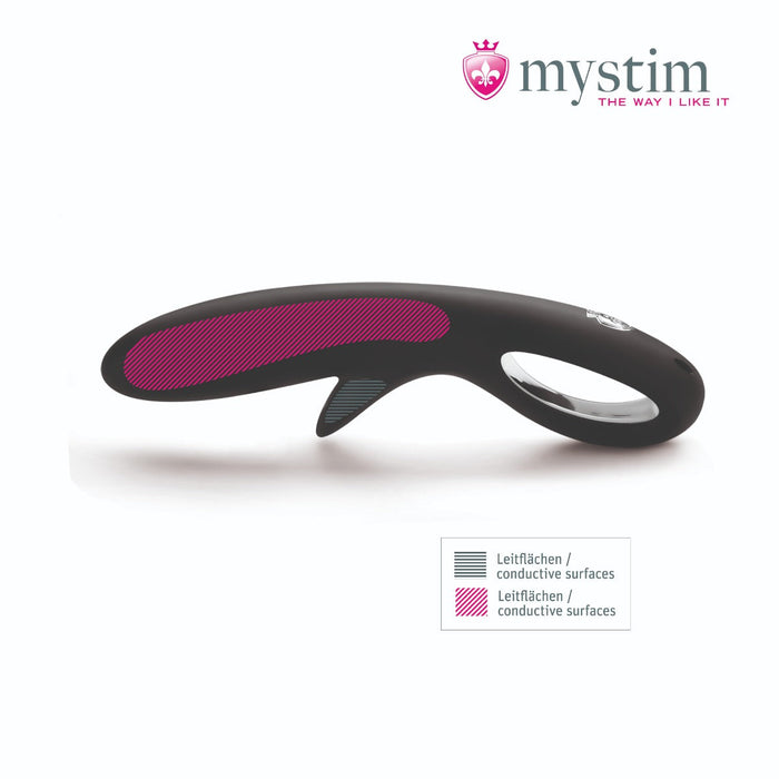 Mystim - Electrosex - Tingly Timmy - E-Stim Dildo - Black-Laced-up.nl