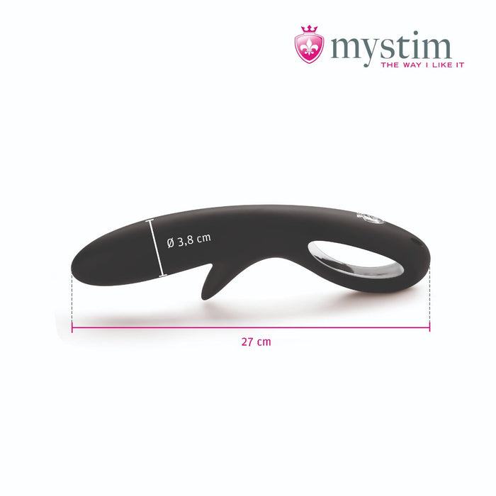 Mystim - Electrosex - Tingly Timmy - E-Stim Dildo - Black-Laced-up.nl