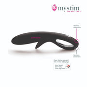 Mystim - Electrosex - Tingly Timmy - E-Stim Dildo - Black-Laced-up.nl