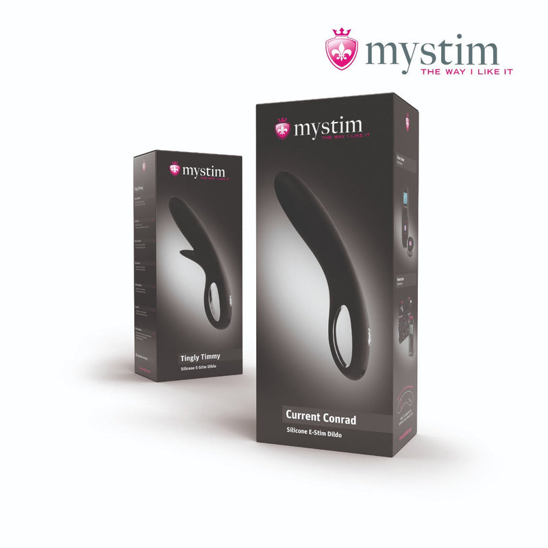 Mystim - Electrosex - Tingly Timmy - E-Stim Dildo - Black-Laced-up.nl