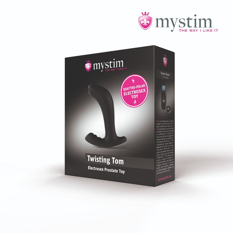 Mystim - Electrosex - Twisting Tom - Quatropolar E-stim Prostate Butt Plug - Black - Laced-up.nl
