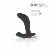 Mystim - Electrosex - Twisting Tom - Quatropolar E-stim Prostaat Buttplug - Zwart-Laced-up.nl